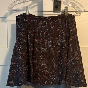 Athleta Black Match Point Skort with Multicolor Speckle Trim